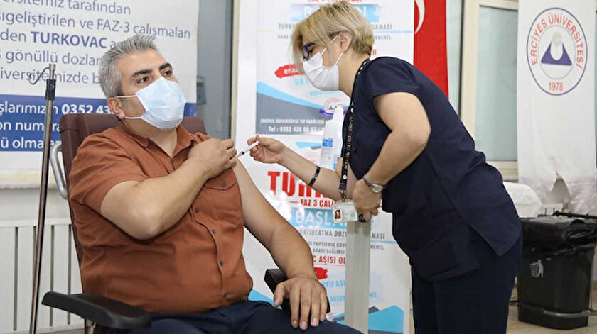 TURKOVAC aşısı 2 doz Sinovac aşısı olmuş gönüllülere uygulanmaya başlandı