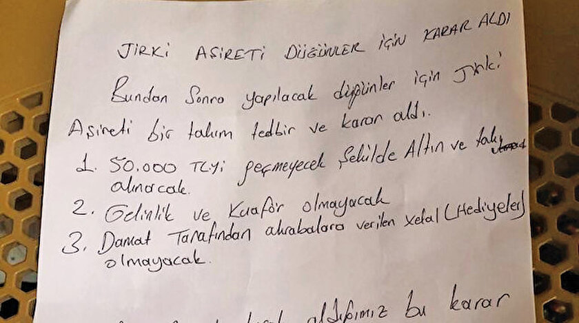 Aşiret düğününde ‘50 bin’ sınırı