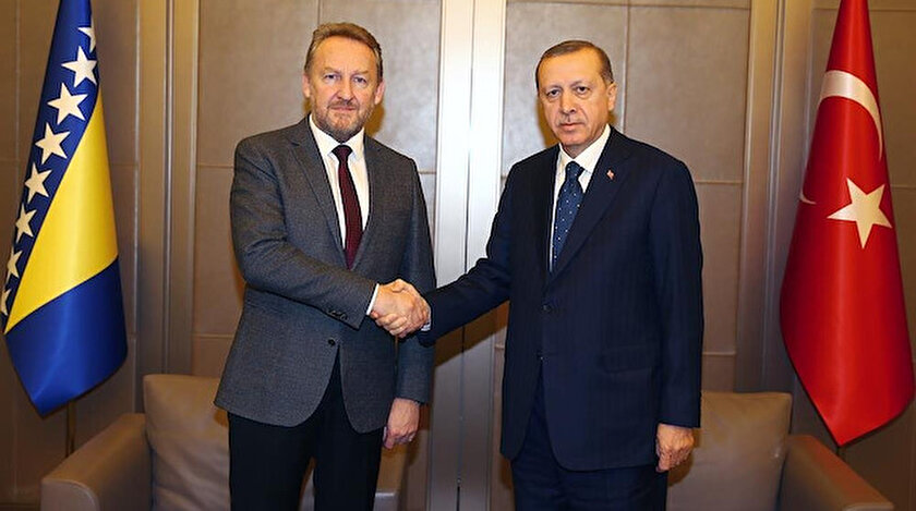 Cumhurbaşkanı Erdoğan Bakir İzzetbegoviçle görüştü