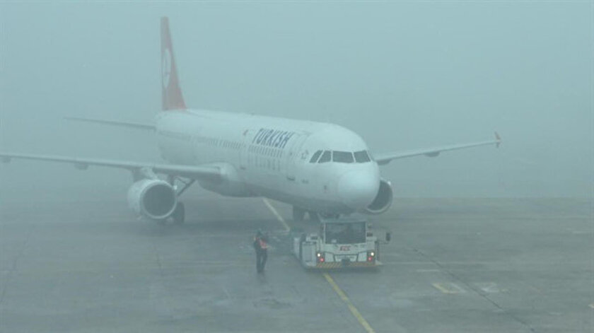 Sabiha Gökçen Havalimanından uçuşlara sis engeli