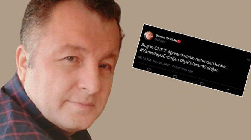 Muhalif medya hedef göstermişti: CHPli öğrencilerimin notundan kırdım yazan gönderi montaj çıktı