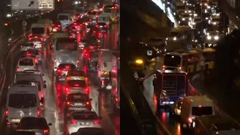 İstanbulda trafik durma noktasında: Yoğunluk yüzde 80 olarak ölçüldü