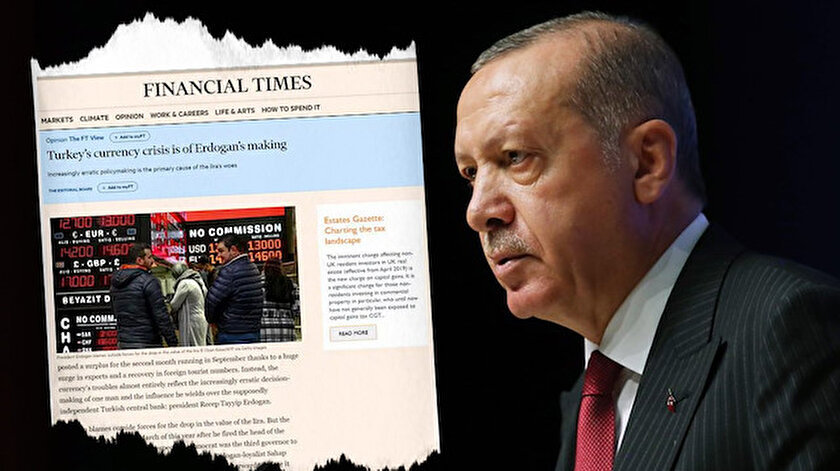 İngiliz ekonomi gazetesi Financial Times itiraf etti: Sorunumuz Türk lirası değil Erdoğan
