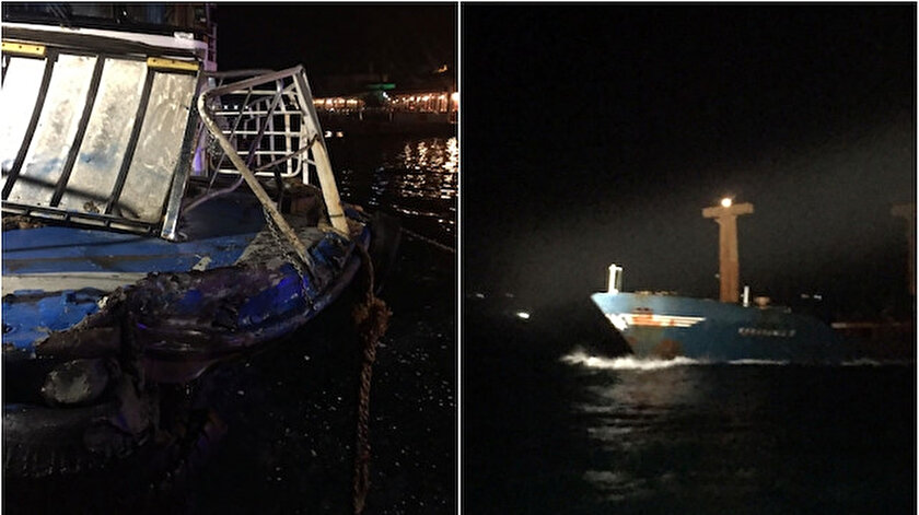 İstanbul’da gemi ile tekne çarpıştı: İki yaralı