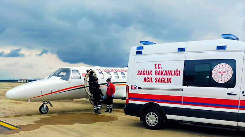 Mardinli genç hasta uçak ambulansla Bursa’ya sevk edildi