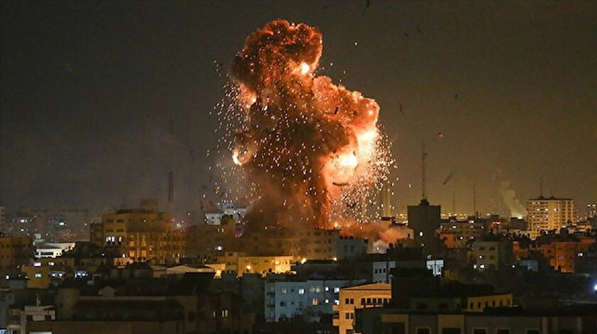 İşgalci İsrail’den Gazze Şeridi’ne hava saldırısı