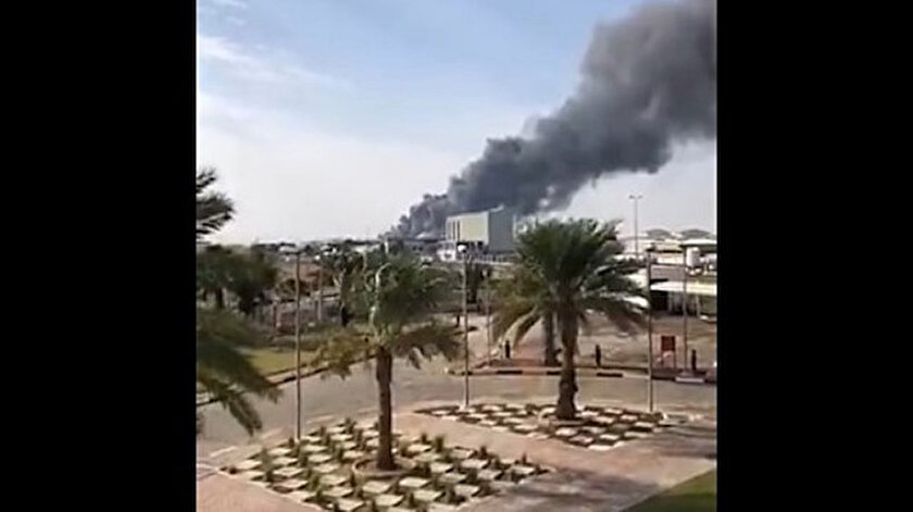 Abu Dabide Husilerin SİHA saldırısı sonrası üç yakıt tankerinde patlama