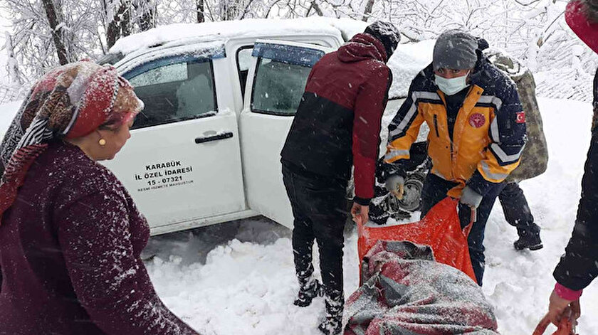 Yollar kardan kapandı 87 yaşındaki Nazife nine için ekipler seferber oldu