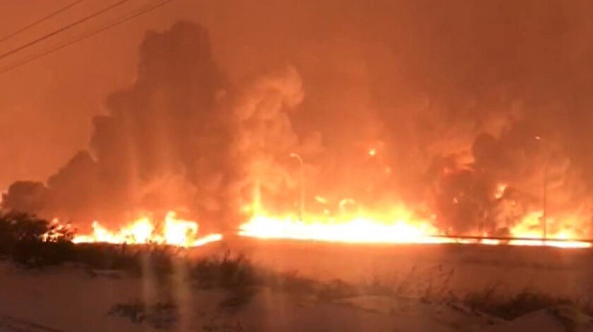 Kahramanmaraştaki boru hattı yangını tamamen söndürüldü