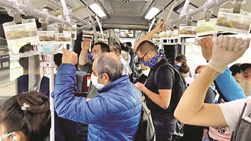 Kovid vakalarını toplu ulaşım patlattı 