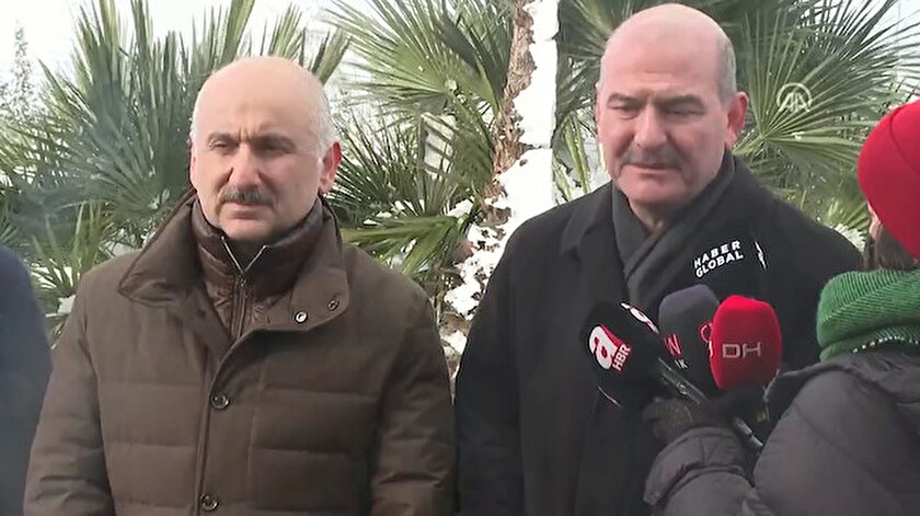 Bakan Soylu ve Karaismailoğlundan İstanbullulara önemli uyarılar: Kar yağışı kaç gün sürecek?