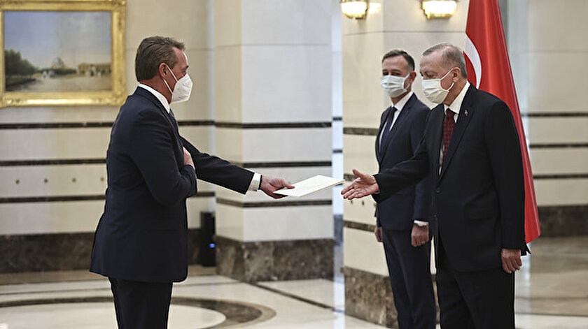 ABD Büyükelçisi Flake Cumhurbaşkanı Erdoğana güven mektubu sundu