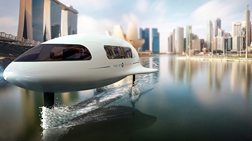 Uçan tekne The Jet Dubai’de denize inecek