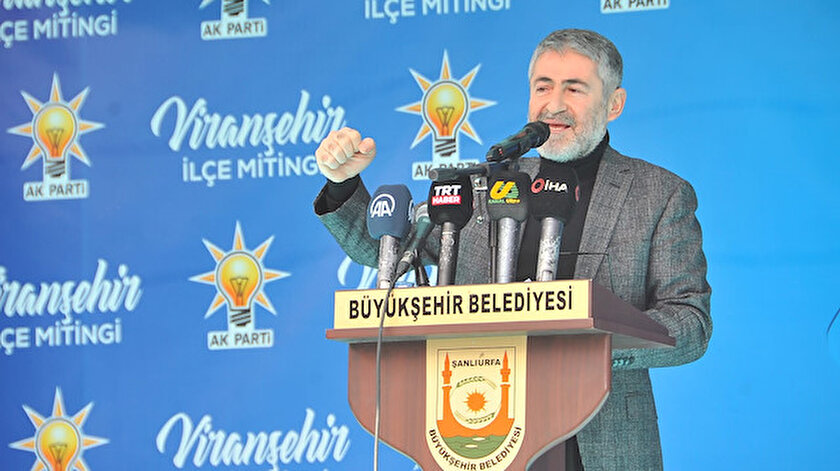 Hazine ve Maliye Bakanı Nebati Viranşehirde mitingde konuştu: Bu ülke hiç kimseye eyvallah etmez