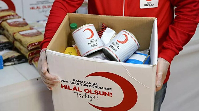 Kızılay ramazan ayı yardımları kapsamında Yemende bin gıda kolisi dağıttı