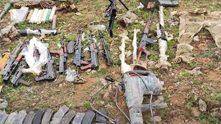 Zap’ta 300 metrelik mağara imha edildi
