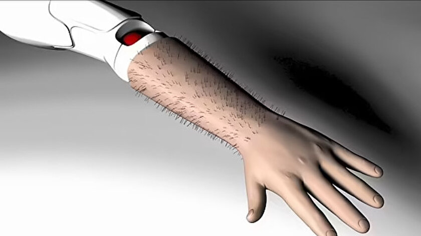 İnsan derisini taklit edecek yapay tüylü robot