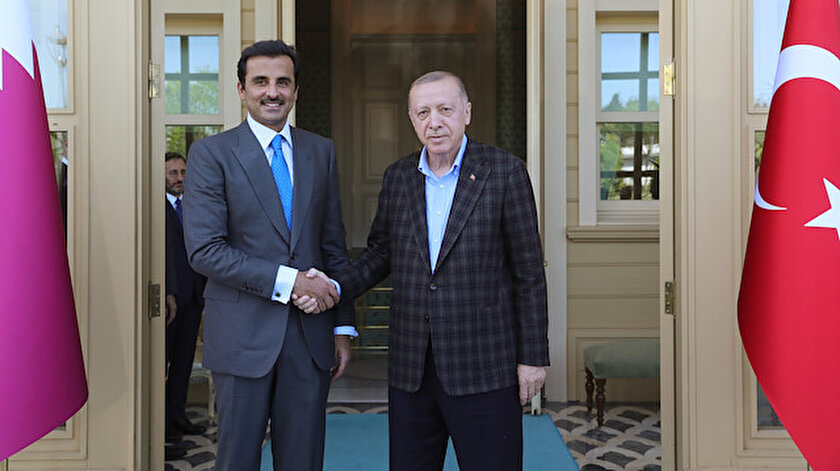 Cumhurbaşkanı Erdoğan Katar Emirini kabul etti