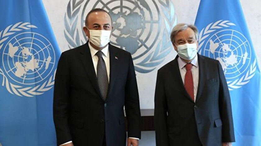 Bakan Çavuşoğlu ile BM Genel Sekreteri Guterres ABDde görüştü