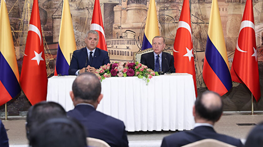 Cumhurbaşkanı Erdoğan: Hedefimiz Kolombiya ile ticaret hacmini 5 milyar dolara ulaştırmak