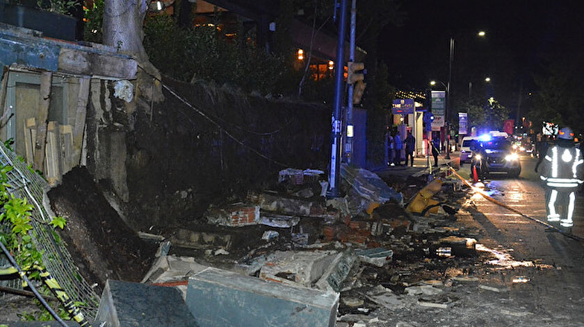 Son dakika Beşiktaş restoran duvarı çöktü: Somer şef restoranı duvar çöktü