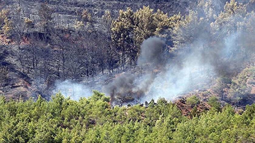 Fethiyede yıldırım düştü: Orman yangını çıktı