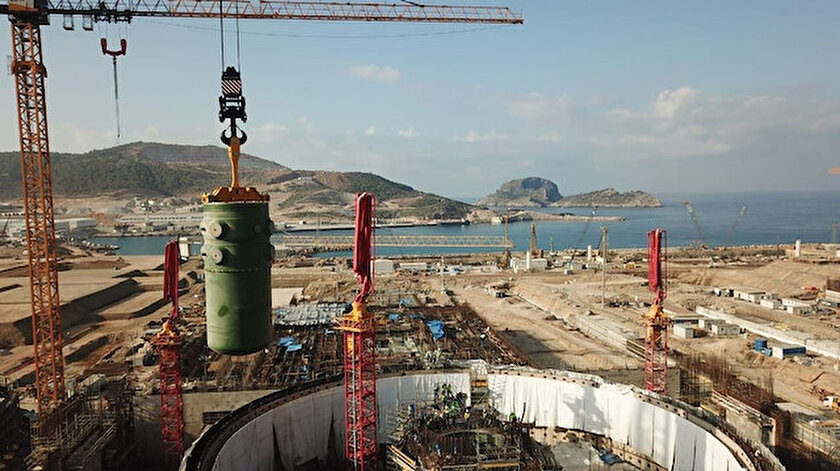 Akkuyu Nükleer Güç Santralinin dördüncü ünitesinde beton dökme çalışması başladı