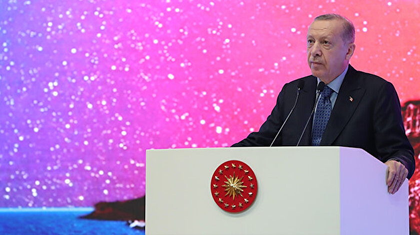 Cumhurbaşkanı Erdoğanın 27 Mayıs Darbesinin 62. yılı vesilesiyle düzenlenen Yassıada Mahkemesi Yargılanıyor temalı anma programı konuşması