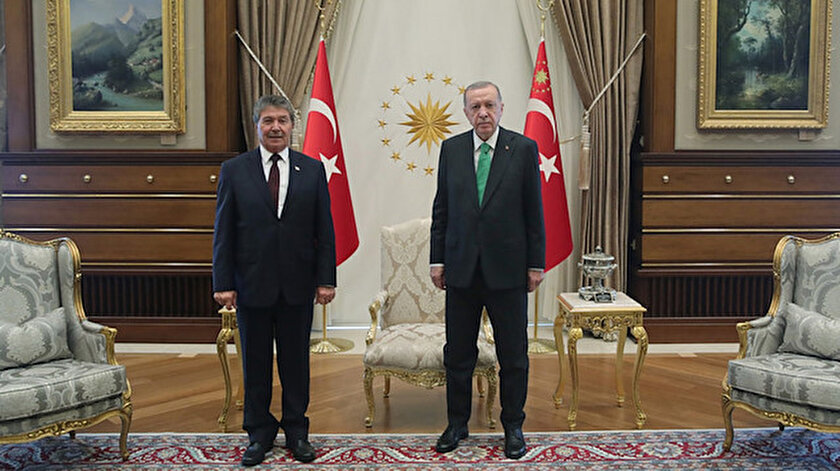 Cumhurbaşkanı Erdoğan KKTC Başbakanı Ünal Üstel’i kabul etti