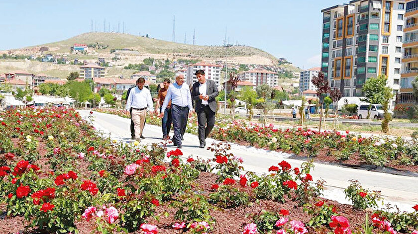 Battalgazide gül bahçesi nefes aldıracak