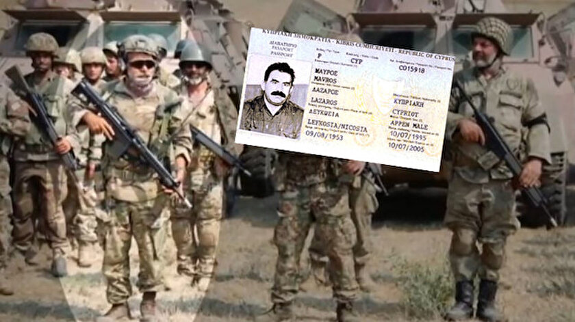 Terörist başı Öcalanın pasaport dostu Rum kesiminin askeri tatbikatında boy gösterdi
