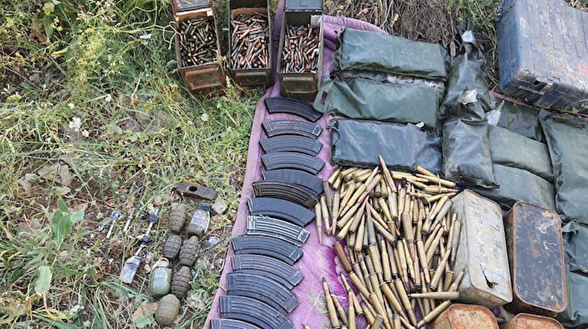 MSB: Pençe-Kilit Operasyonunda çok sayıda silah ve mühimmat ele geçirildi