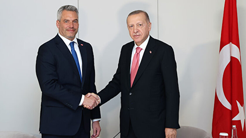 Cumhurbaşkanı Erdoğan Avusturya Başbakanı Nehammer ile bir araya geldi