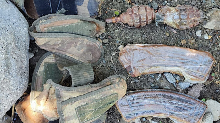 Valilik açıkladı: Tuncelide teröristlere ait el bombası ve mühimmat ele geçirildi