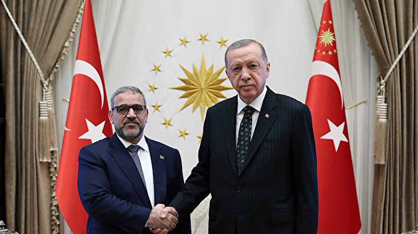 Cumhurbaşkanı Erdoğan Libya Yüksek Devlet Konseyi Başkanı ile görüştü