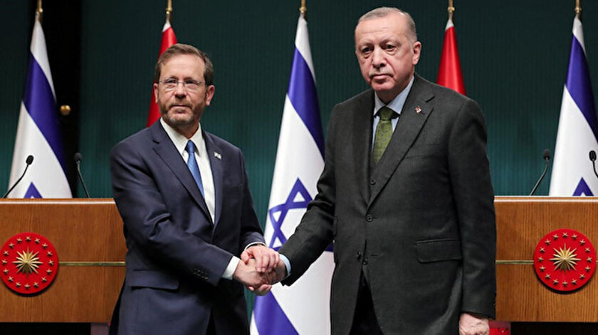 Erdoğan İsrail Cumhurbaşkanı Herzog ile görüştü