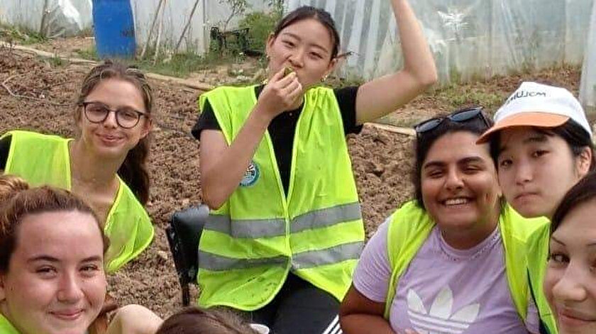 Yabancı gençler Kastamonu’da çevreyi temizledi sokak hayvanlarını besledi