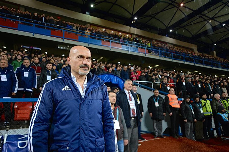 Karabükspor yedek kulübesinden bir görüntü.
