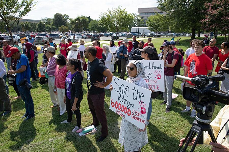 Washington'da Arakan protestosu gerçekleştirildi.