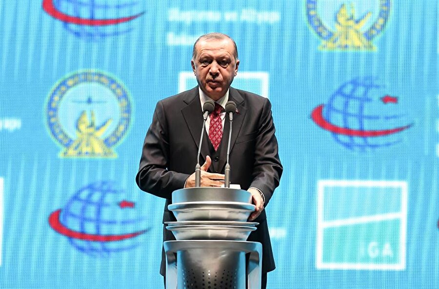 Cumhurbaşkanı Erdoğan, açılış töreninde bir konuşma gerçekleştirdi.