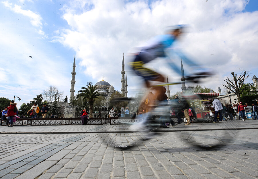 Sultanahmet'ten başlayan turdan ikonik bir kare.