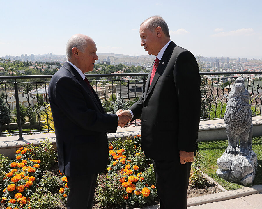 Cumhurbaşkanı Recep Tayyip Erdoğan ve MHP lideri Devlet Bahçeli