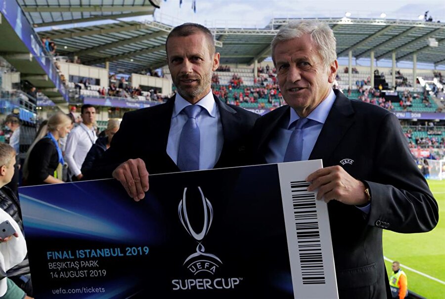UEFA Başkanı Ceferin & TFF 1. Başkanvekili Servet Yardımcı