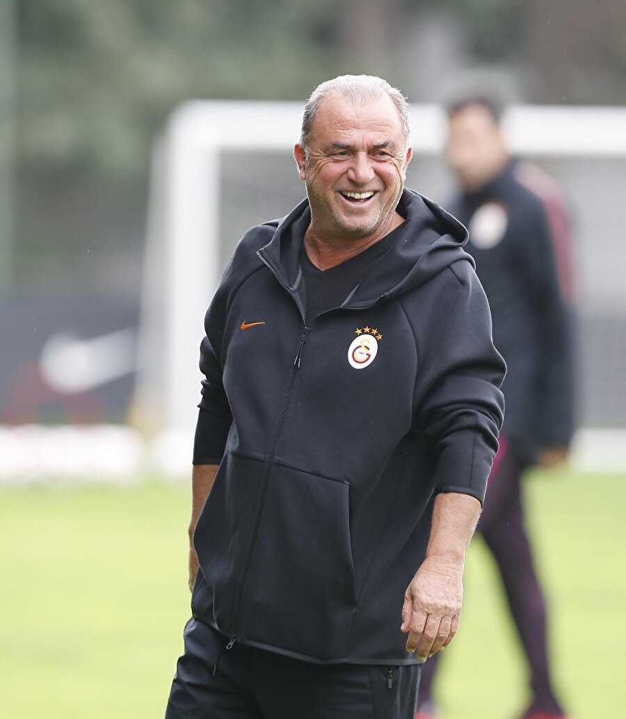 Galatasaray idmanında Fatih Terim'in neşesi yerinde.