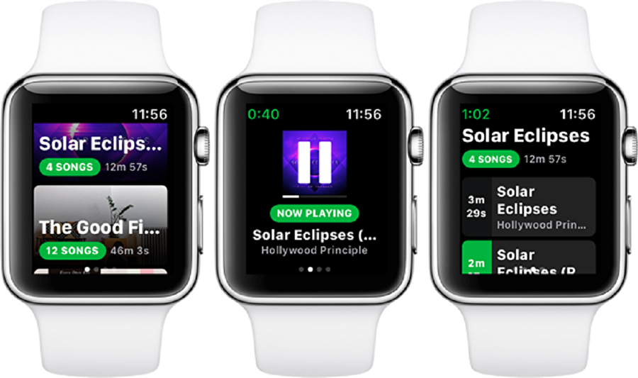 Spotify'ın Apple Watch için hazırlanan versiyonu muhtemelen bu şekilde görünecek. 