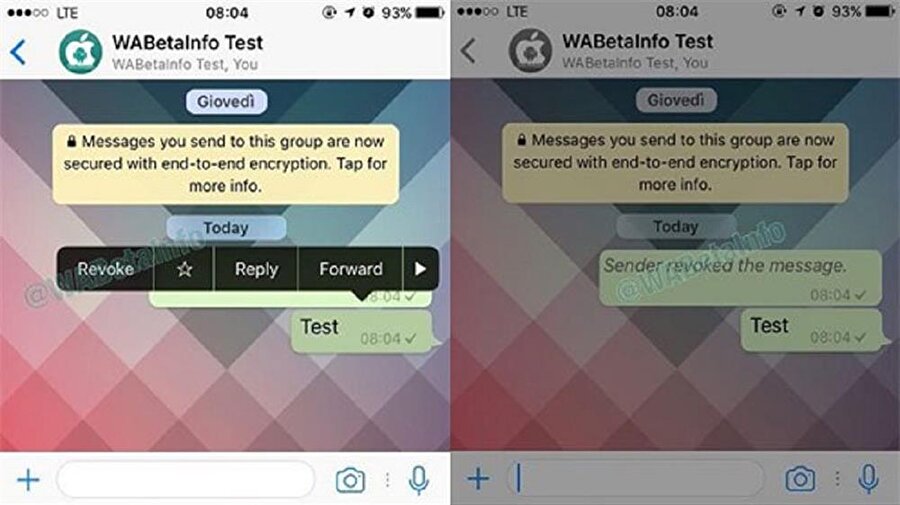WhatsApp'ın mobil uygulamalara eklediği yeni özellik, yanlışlıkla gönderilen mesajların beş dakika içinde silinmesini sağlıyor.
