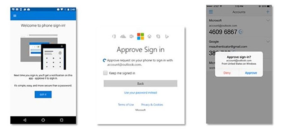 Şifresiz giriş sisteminde telefona gelen kod, ekrandaki kodla eşleştiğinde otomatik olarak giriş yapılıyor.