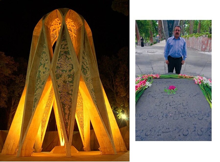 Ömer Hayyam'ın Anıt Mezarı-Nişabur/Mahmud Erol Kılıç Nişabur’da Hayyam’ın kabri başında...