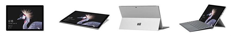 Surface Pro'nun yeni versiyonu birçok farklı formda kullanılabiliyor. Üstelik yeni stant sayesinde bilgisayar arkaya 165 dereceye kadar yatabiliyor. 
