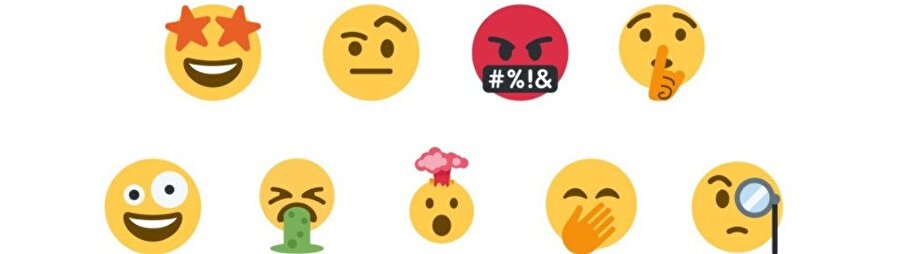 Twitter'ın yeni emoji paketi arasında en dikkat çekenler ise şöyle. 